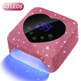 Professional Cordless UV/LED Nail Lamp - 72W Rechargeable Gel Polish Dryer with 5 Timer Settings