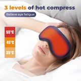 3D Heated Eye Mask with Vibration Massage – Smart Timing, Hot Compress, & Relaxing Eye Relief