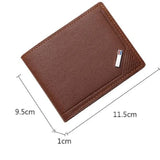 Slim RFID Blocking Bifold Wallet for Men – Minimalist PU Leather Money Clip Card Holder