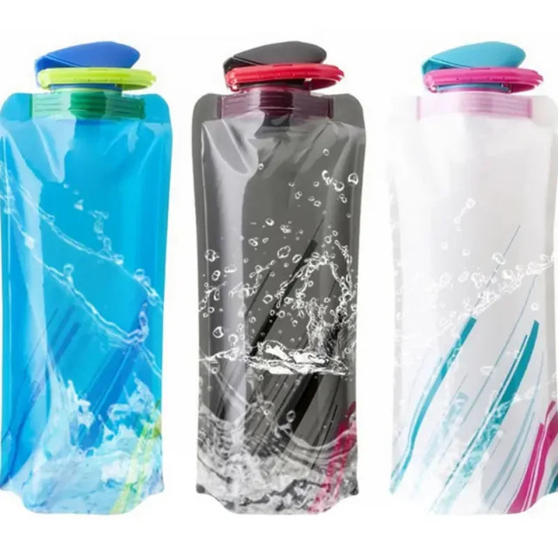 Portable Ultralight Foldable Water Bottle – 700ml Collapsible Flask for Hiking, Running & Outdoor Sports
