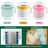 Silicone Ice Cube Mold – Compact Round Ice Bucket for Fast-Freezing Mini Cubes