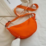 Women’s Half Moon Crossbody Belt Bag – Large Capacity Nylon Chest & Shoulder Bag