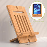 Adjustable Lazy Bamboo Tablet Stand – Creative Desktop Phone Holder for iPhone, iPad, and More