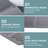 Silicone Dish Drying Mat – Non-Slip, Heat-Resistant Kitchen Drain Pad