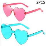 Heart-Shaped Sunglasses – UV400 Protection in Trendy Jelly Colors