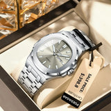 Men's Luxury Military Watch – Stainless Steel, Waterproof, Luminous, Date & Week Display