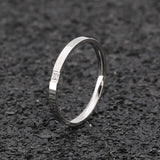Minimalist Titanium Steel Round Zircon Ring – Elegant Stainless Steel Jewelry for Women