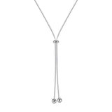 Elegant Long Tassel Necklace – Titanium Steel Pendant for Women
