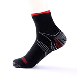 1 Pair Unisex Compression Sports Socks – Ankle-Length for Running, Cycling & Outdoor Activities