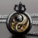 Vintage Oval Cameo Pocket Watch – Gold-Plated Resin Pendant with Quartz Movement