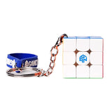 Cubo de velocidad con llavero GAN 330 Mini 3x3: juguete de rompecabezas compacto, suave y portátil