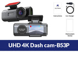 4K Dual Dash Cam with Night Vision – Front & Rear Recording, WiFi, GPS, 24H Parking Mode