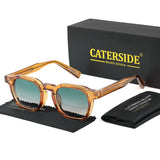 CATERSIDE Retro Punk Square Sunglasses – Small Frame Trendy Shades for Men & Women