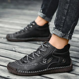 Men's Leather Snow Boots with Plush Lining – Warm, Comfortable, and Stylish Winter Footwear