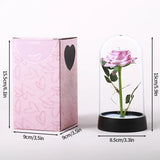 Eternal Galaxy Rose in Glass Dome - Colorful LED Flower Gift for Valentine's Day