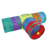 Foldable S-Shaped Cat Tunnel – Interactive Play Tube with Multiple Entries for Indoor Cats
