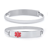 Personalized Medical Alert Bracelet - Engravable Stainless Steel ID Cuff for Women