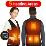 10-Zone USB Heated Vest for Men & Women - Electric Warming Waistcoat