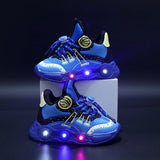 Kids Light-Up Sneakers – Unisex LED Sports Shoes with Lace-Up Design for Ages 4–6