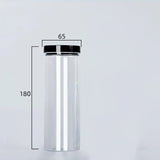 Airtight Clear Plastic Storage Jar – Sealed Food Container with Black Lid