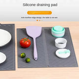 Silicone Drying & Drain Pad | Non-Slip Heat-Resistant Kitchen Mat