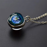 Trendy Glass Ball Pendant Necklace – Unisex Zinc Alloy Chain Design