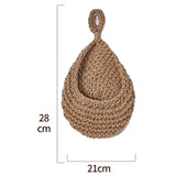 Cesta colgante de pared tejida a mano: almacenamiento elegante para la cocina y el hogar