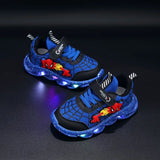 Spiderman LED Light-Up Sneakers for Boys - Kids' Casual Sports Shoes