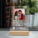 Personalized LED Music Photo Plaque with Custom Spotify Song