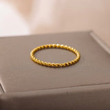 Elegant Stainless Steel Wedding Band – Minimalist Pave-Set Ring for Women