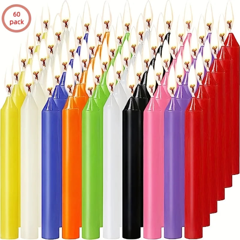 Surtido de velas cónicas en miniatura: velas sin aroma para rituales, hechizos y decoración del hogar