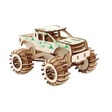 3D Wooden Jigsaw Puzzle – DIY Car Model & Windmill Educational Toy