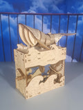 3D Wooden Whale Music Box Puzzle - Handcrafted DIY Model Kit