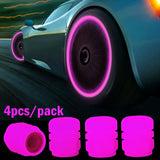 Glow-in-the-Dark Tire Valve Caps – Fluorescent Stem Covers for Cars, Motorcycles & Bicycles