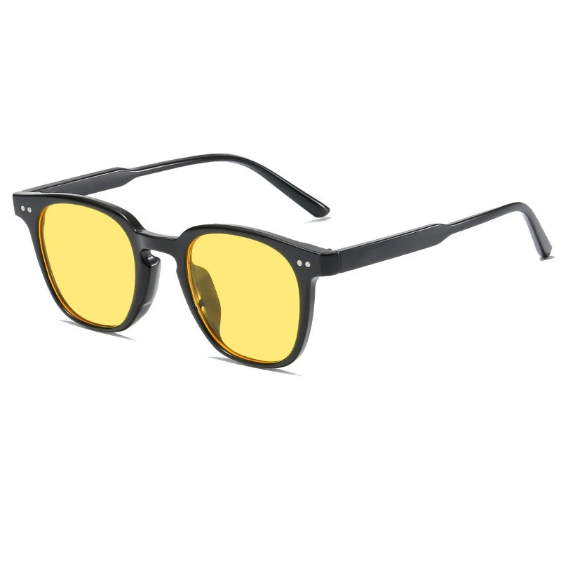 Nuevas gafas de sol cuadradas vintage: gafas de sol redondas pequeñas de marca de lujo para hombres y mujeres