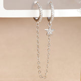 Trendy Stainless Steel Hoop Earrings with Cubic Zirconia for Women