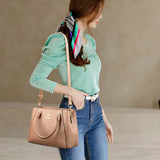 Vintage Leather Bucket Bag for Women – Soft Genuine Leather Handbag with Multiple Pockets