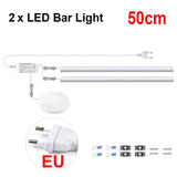 Hand Scan Switch Penetrable Wood Touch Sensor Dimmable LED Under Cabinet Light