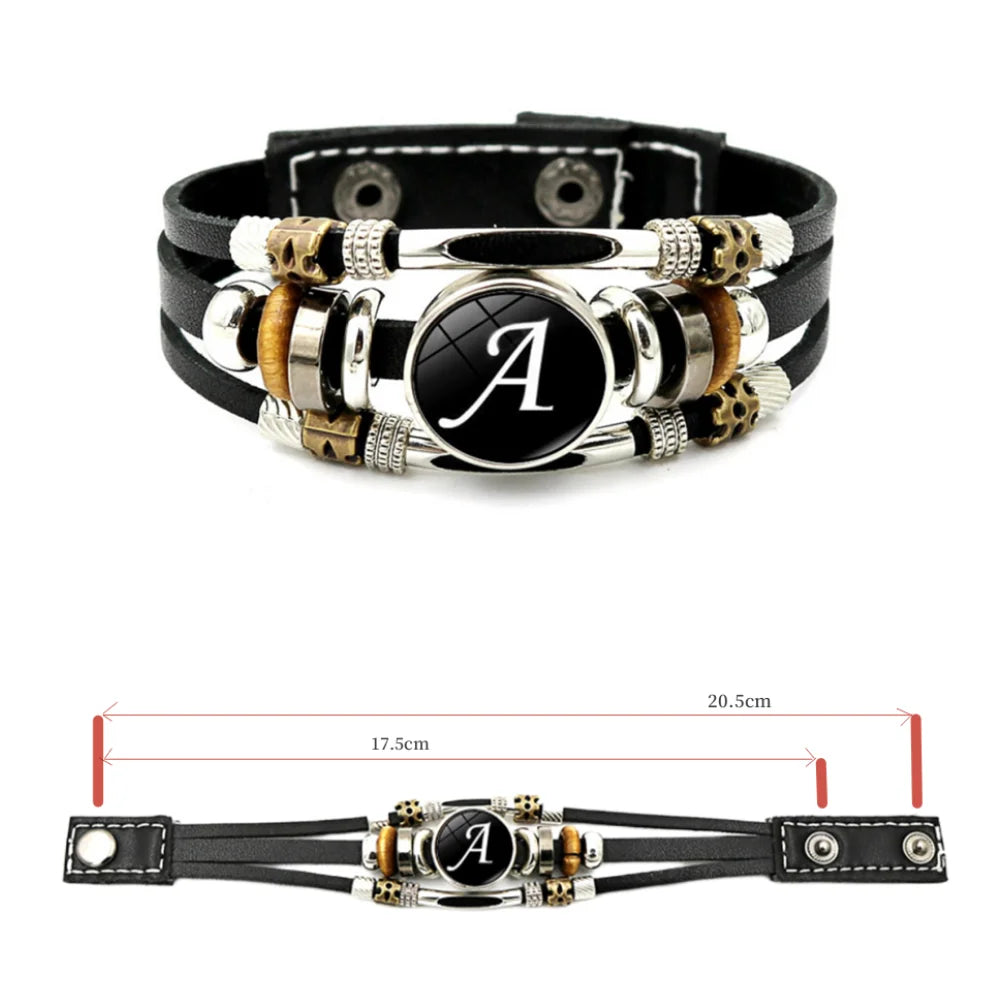 Pulsera con letra inicial personalizada: un regalo elegante y significativo para hombres