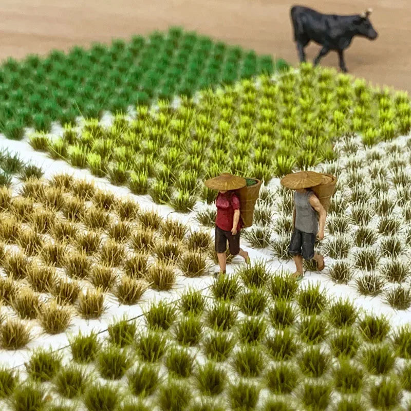 104PCS Miniature Grass & Flower Model Kit – Realistic DIY Scenery for Dioramas, Railways, and Gardens