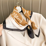 2024 Silk Square Scarf – Elegant Satin Bandana for Women