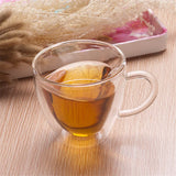 Heart-Shaped Glass Mug – Romantic Double-Layer Insulated Cup for Coffee & Tea