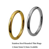 Minimalist Thin Stainless Steel Rings – Stackable Gold & Silver Bands for Women & Men