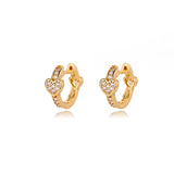 Trendy Heart-Shaped Stainless Steel Hoop Earrings for Women