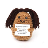 Handmade Knitted Plant-Themed Decorative Doll