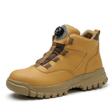 Men’s Ankle Work Boots – Lightweight Microfiber Safety Boots with Plush Lining