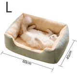 Cama de felpa para gatos: acogedora cesta con cojines para gatitos y mascotas pequeñas