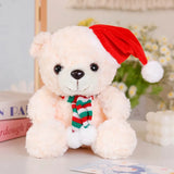 25cm Graduation Bear Plush Toy – Cute Doctor Teddy with Christmas Hat