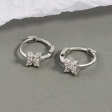 Crystal Stainless Steel Hoop Earrings – Sparkling Trendy Style for Women