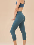 Women's High-Waist Calf-Length Yoga Leggings with Pockets – Stretchy, Breathable Workout Pants
